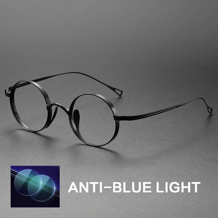 Gatenac Women's Full Rim Round Titanium Reading Glasses Gxyj10518