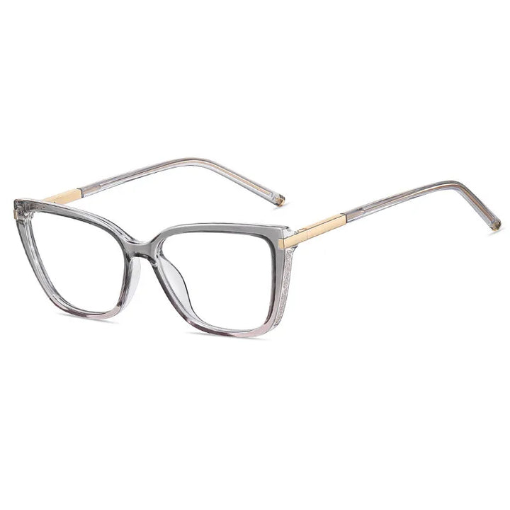 CCspace Women's Full Rim Square Tr 90 Titanium Reading Glasses 310543