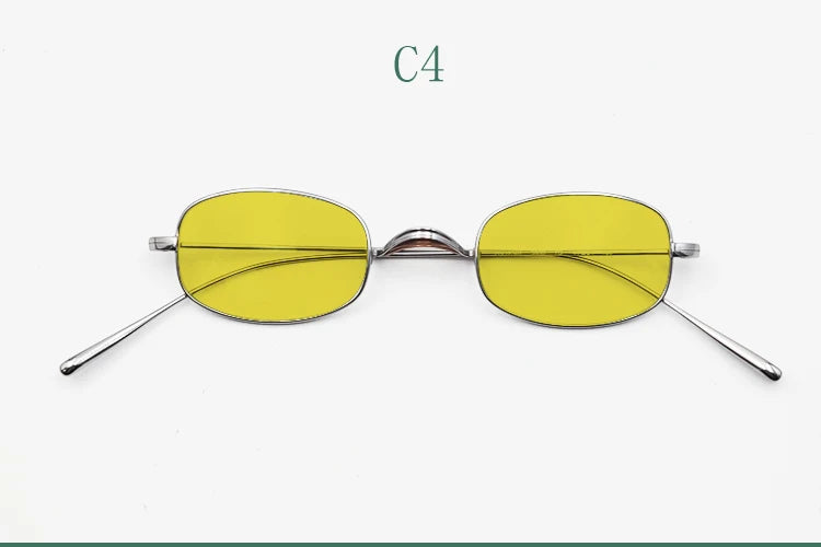 Yujo Unisex Full Rim Small Square Titanium Polarized Sunglasses 3024 Sunglasses Yujo C4 CHINA