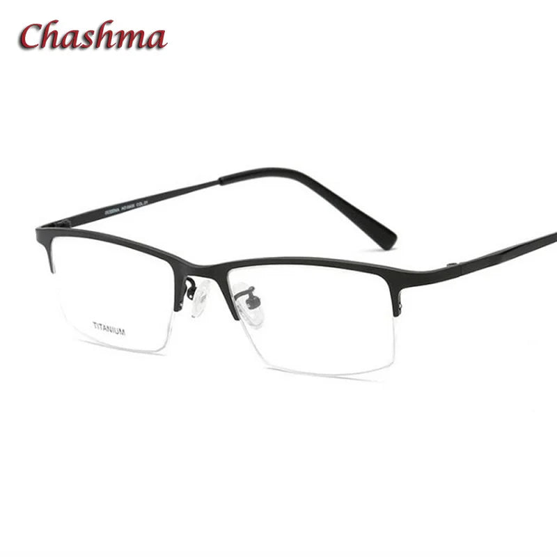 Chashma Ochki Women's Semi Rim Square Titanium Eyeglasses 38906