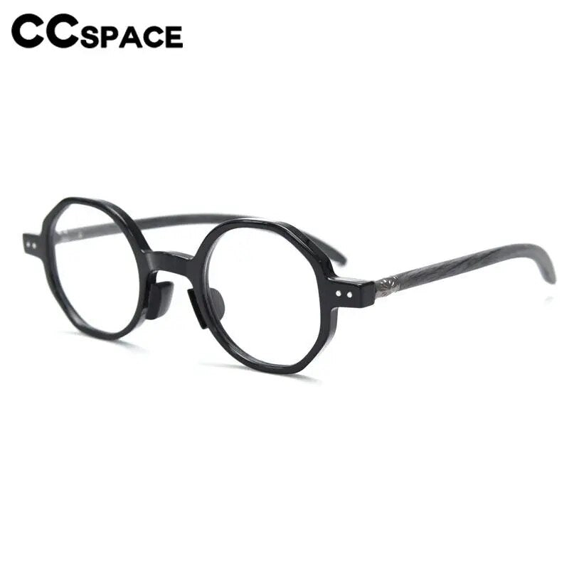 CCspace Unisex Full Rim Polygon Tr 90 Titanium Eyeglasses 56995 Full Rim CCspace