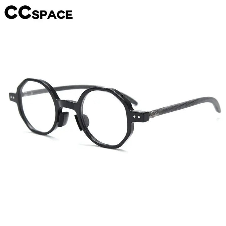 CCspace Unisex Full Rim Polygon Tr 90 Titanium Eyeglasses 56995 Full Rim CCspace