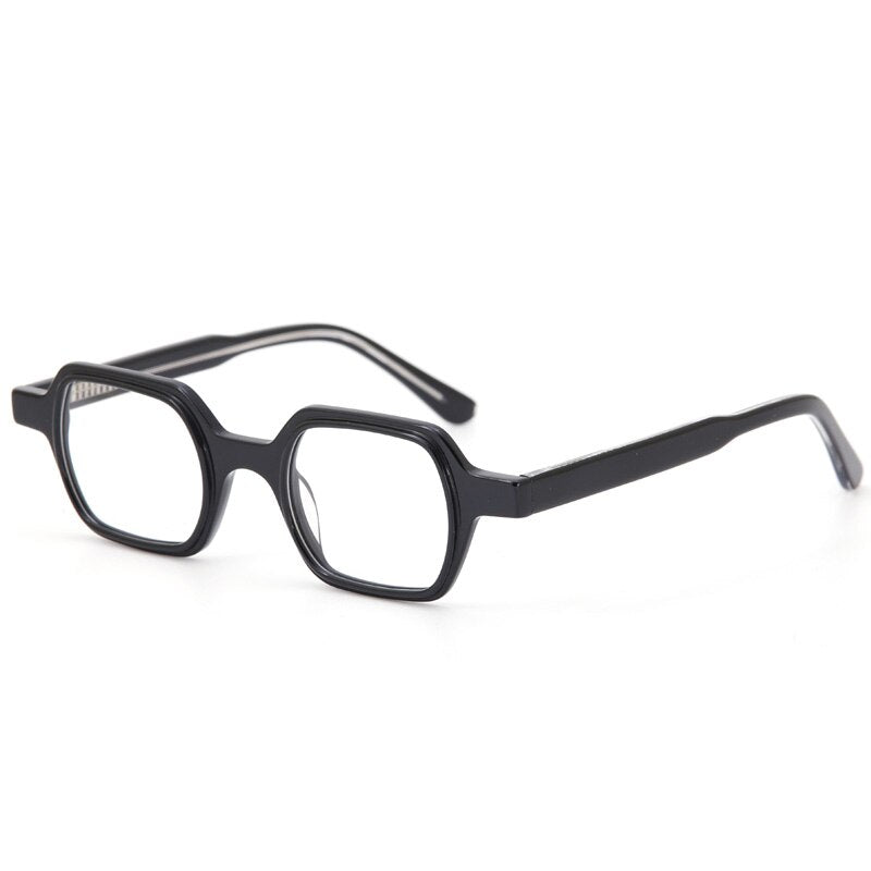 Muzz Unisex Full Rim Flat Top Round Acetate Eyeglasses 016 Full Rim Muzz C1