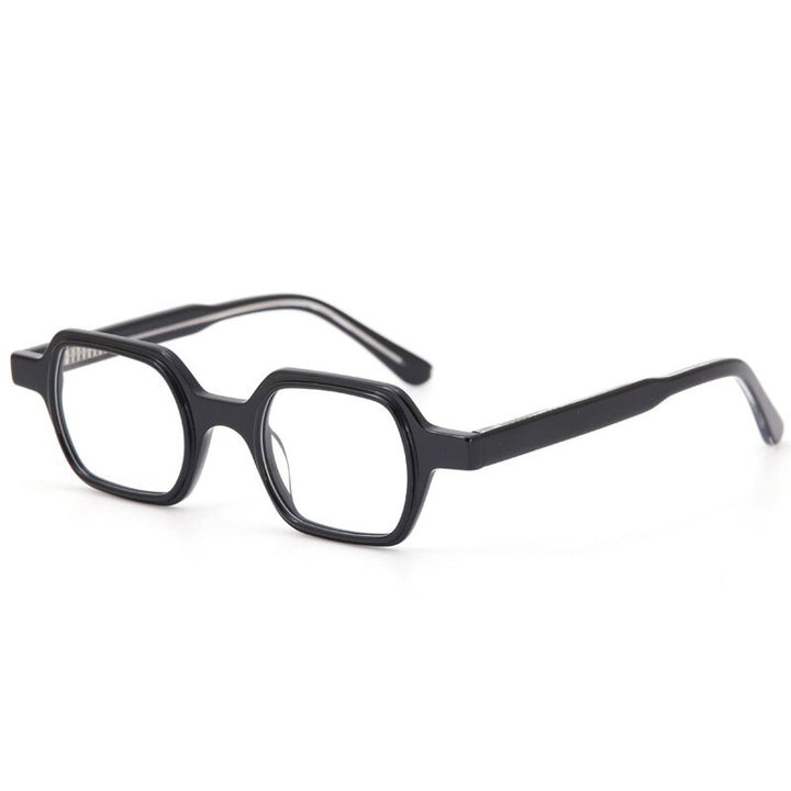 Muzz Unisex Full Rim Flat Top Round Acetate Eyeglasses 016 Full Rim Muzz C1