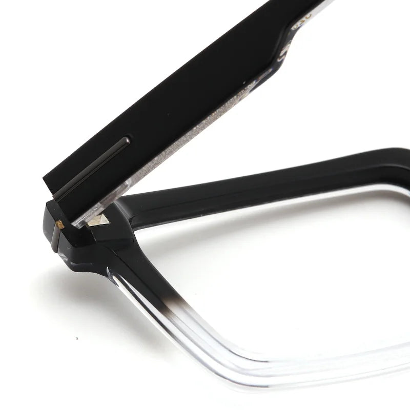 Muzz Men's Full Rim Large Square Acetate Eyeglasses 528 Full Rim Muzz