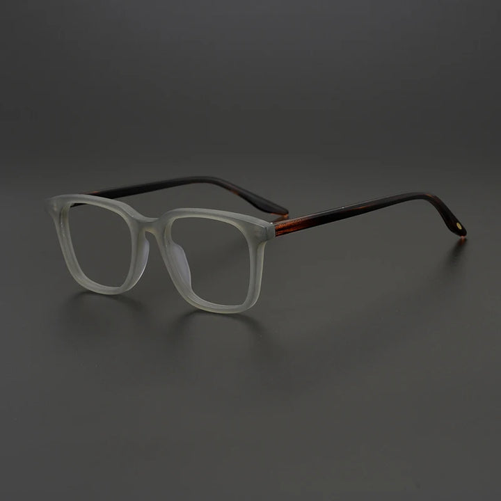 Black Mask Men's Full Rim Square Acetate Eyeglasses 9020 Full Rim Black Mask
