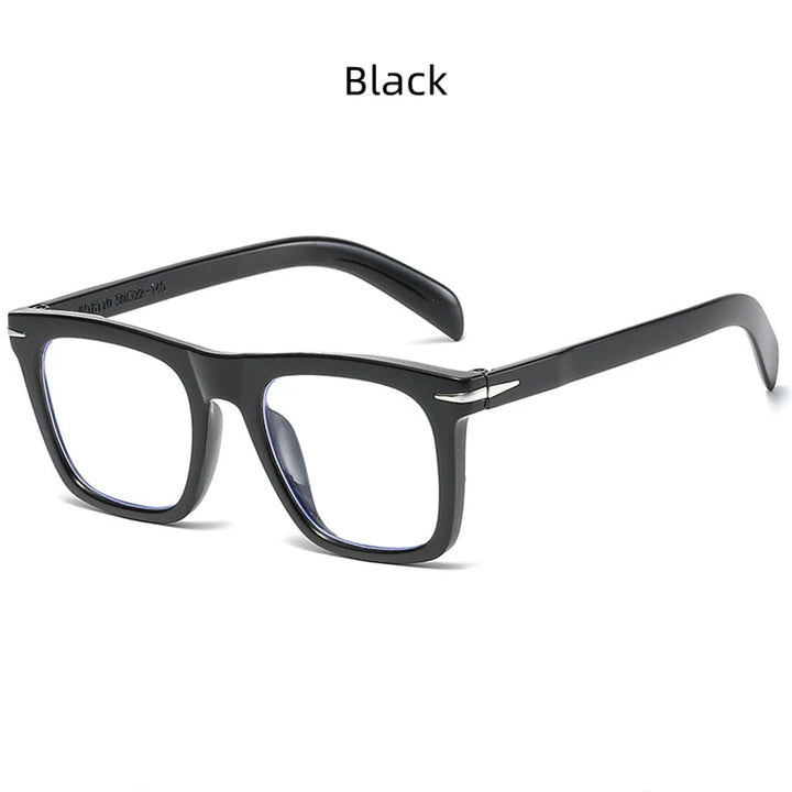 Kocolior Mens Full Rim Square Acetate Reading Glasses 18110 Reading Glasses Kocolior Black +500