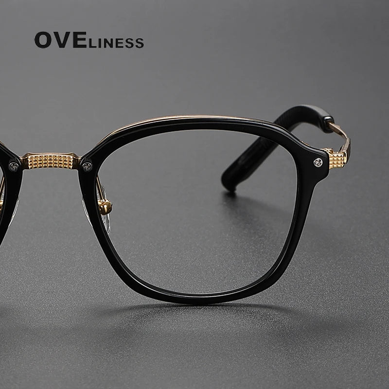 Oveliness Unisex Full Rim Square Titanium Eyeglasses M109 Full Rim Oveliness