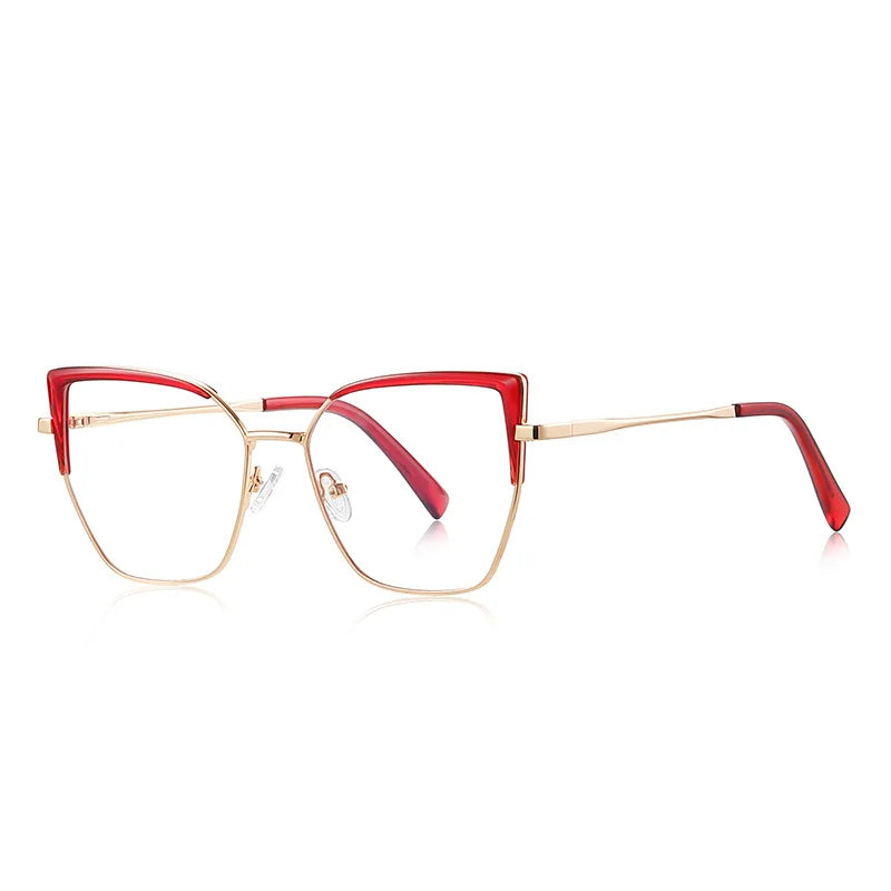 CCspace Women's Full Rim Cat Eye Tr 90 Titanium Reading Glasses 310785