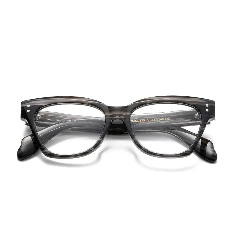 Muzz Unisex Full Rim Square Polygon Thick Acetate Eyeglasses 416764
