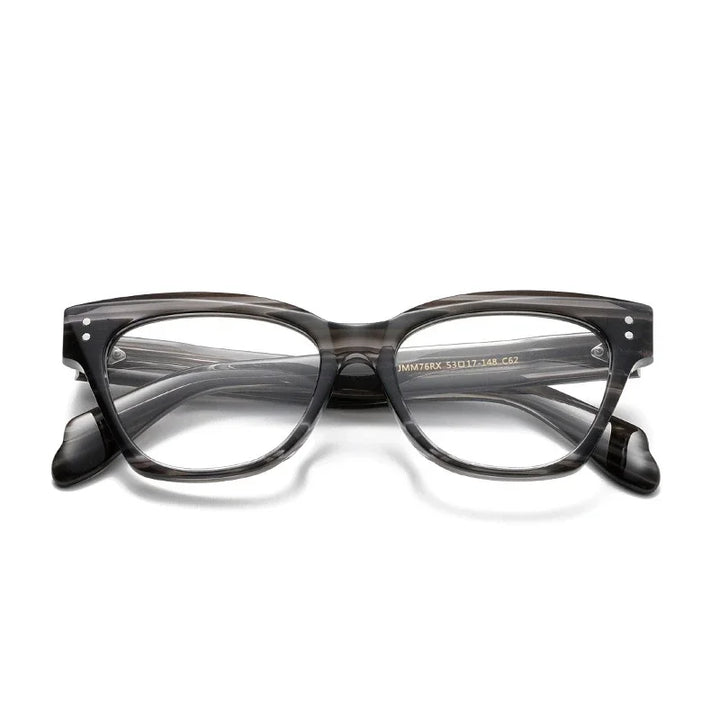 Muzz Unisex Full Rim Square Polygon Thick Acetate Eyeglasses 416764