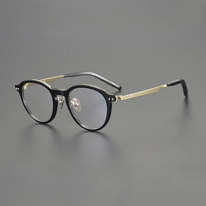 Gatenac Unisex Full Rim Titanium Acetate Eyeglasses Gxyj1194 Full Rim Gatenac