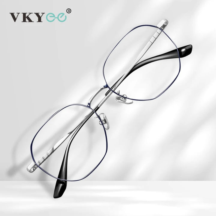Vicky Women's Full Rim Square Polygon Titanium Reading Glasses 621280