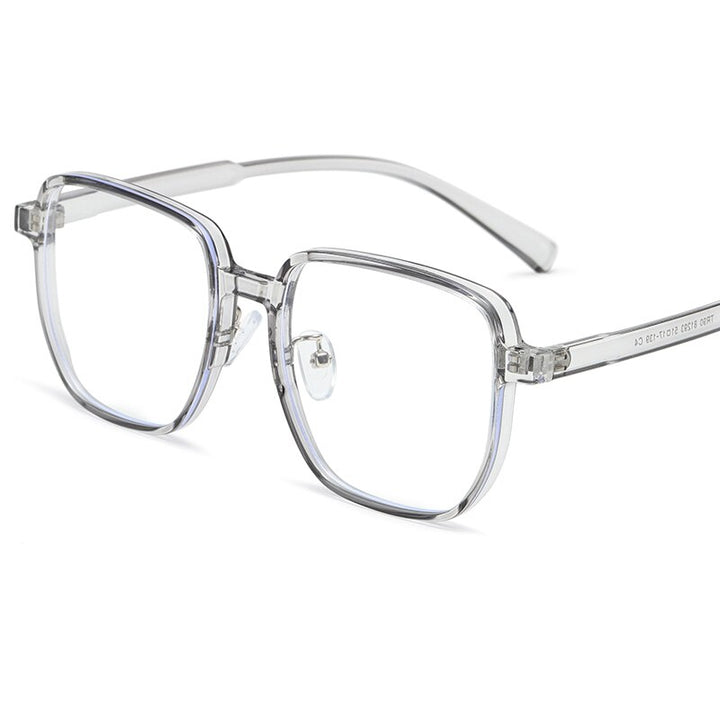 Reven Jate Unisex Full Rim Square Tr 90 Acetate Eyeglasses 81293 Full Rim Reven Jate C4  