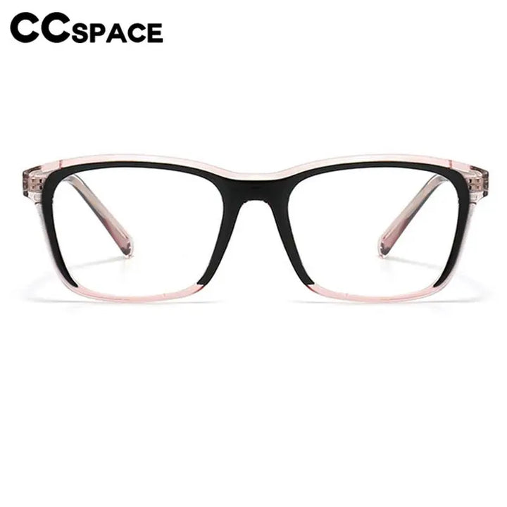 CCspace Unisex Full Rim Square Plastic Eyeglasses 56841 Full Rim CCspace
