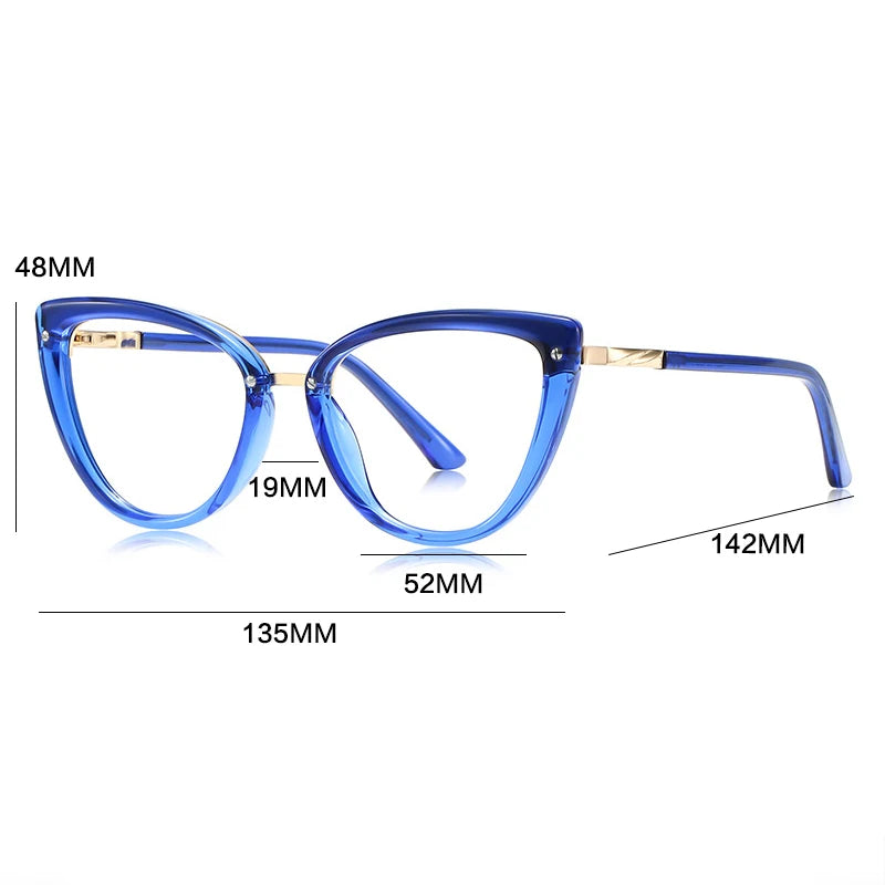 Gatenac Women's Full Rim Cat Eye Tr 90 Titanium Reading Glasses Gx2221