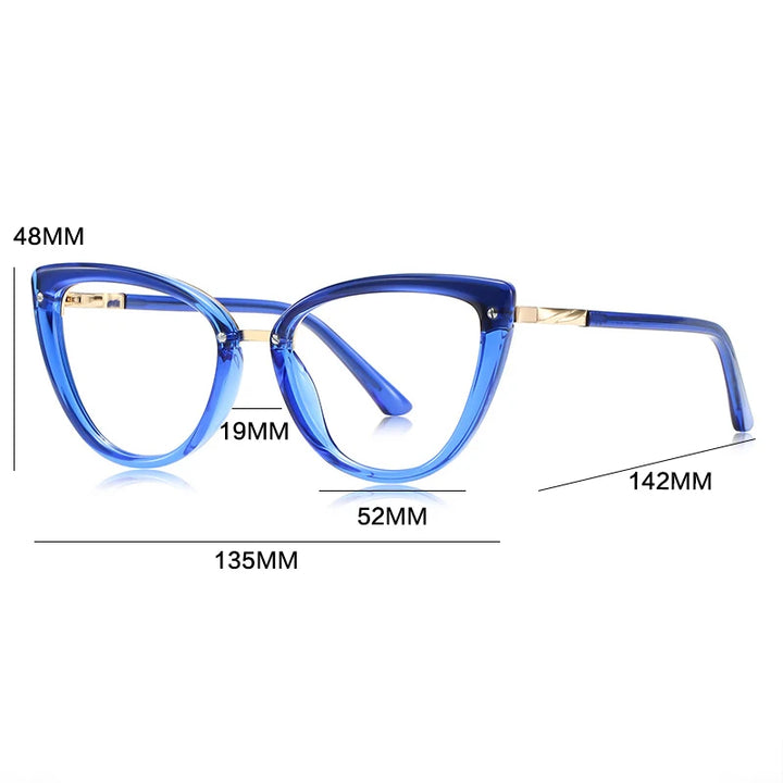 Gatenac Women's Full Rim Cat Eye Tr 90 Titanium Reading Glasses Gx2221