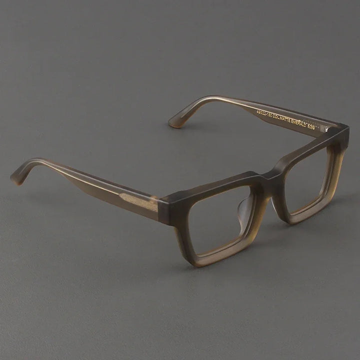Hewei Unisex Full Rim Square Brow Line Thick Acetate Eyeglasses 34111