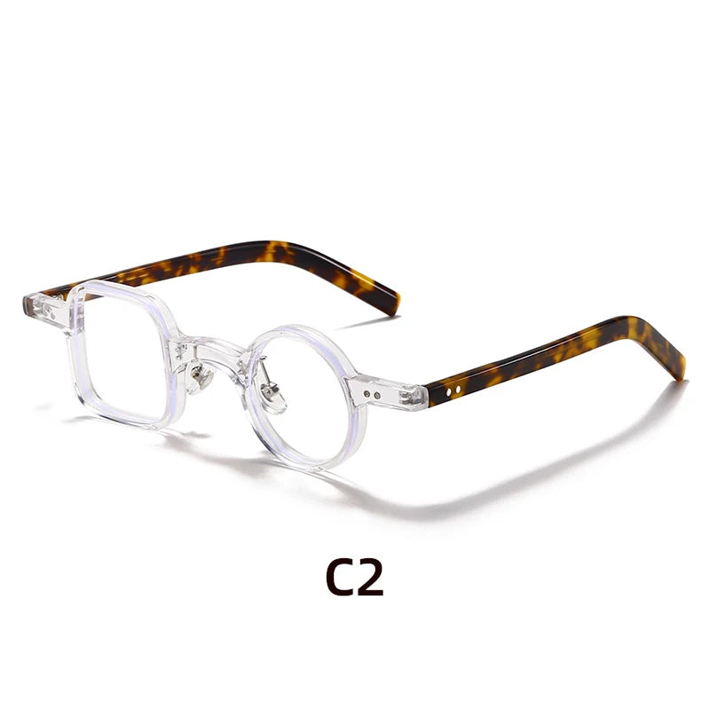 Xbora Unisex Full Rim Round Square Acetate Eyeglasses 63504