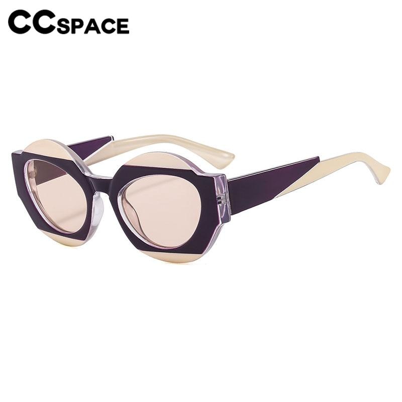 CCspace Unisex Full Rim Oval Resin Eyeglasses 56864 Full Rim CCspace