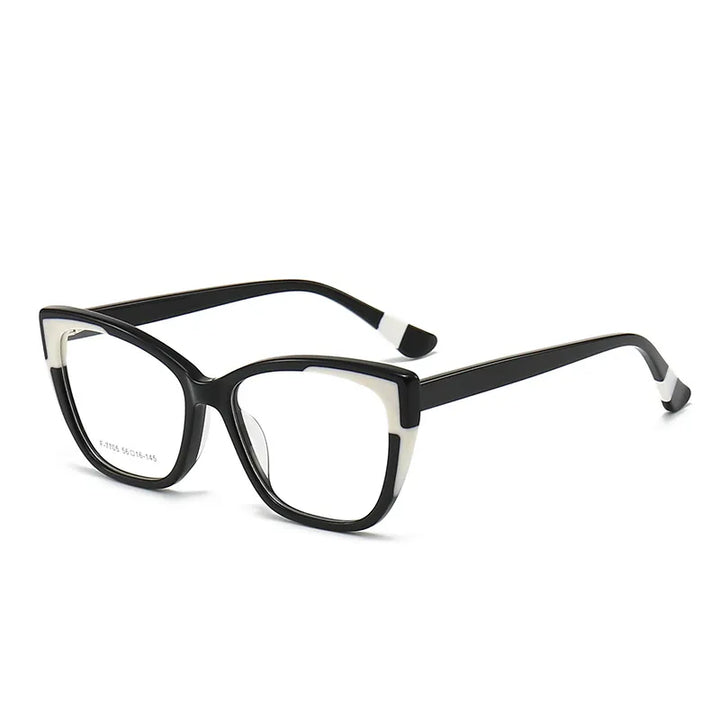 CCspace Unisex Full Rim Large Square Acetate Eyeglasses 56940 Full Rim CCspace C1Black