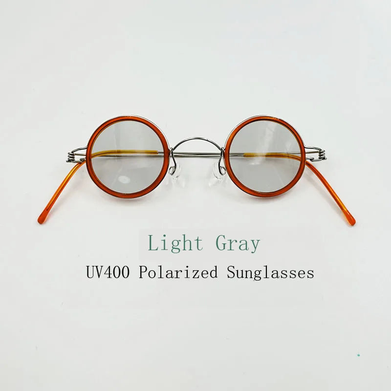 Yujo Unisex Full Rim Round Stainless Steel Acetate Custom Eyeglasses Y3434 Full Rim Yujo C2 CHINA