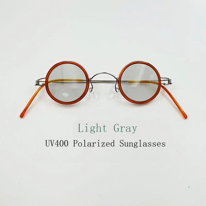 Yujo Unisex Full Rim Round Stainless Steel Acetate Custom Eyeglasses Y3434 Full Rim Yujo C2 CHINA