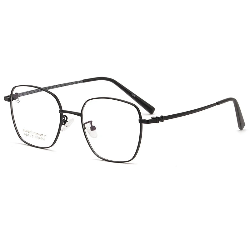 Xbora Women's Full Rim Polygon Square Titanium Alloy Eyeglasses 86001