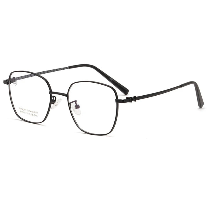 Xbora Women's Full Rim Polygon Square Titanium Alloy Eyeglasses 86001