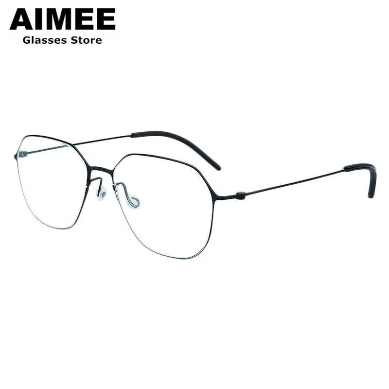 Aimee Women's Full Rim Polygon Screwless Titanium Eyeglasses 550511