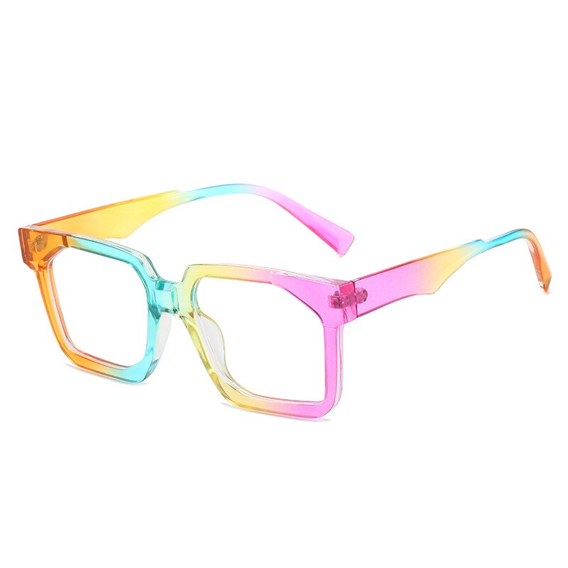 CCspace Unisex Full Rim Square PC Eyeglasses 56358 Full Rim CCspace Black
