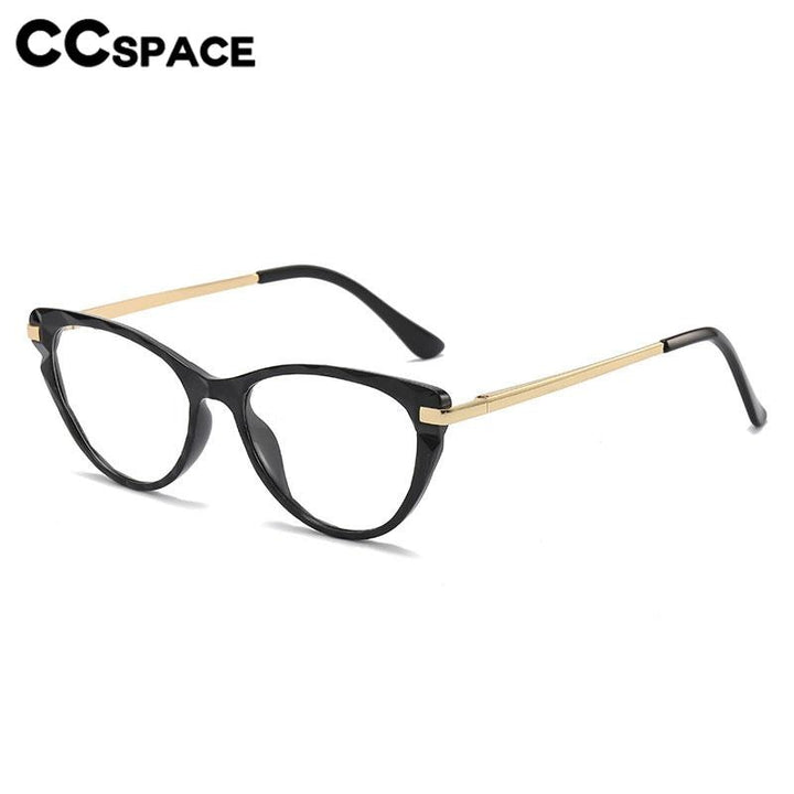 CCSpace Women's Full Rim Cat Eye Pc Plastic Alloy Photochromic Eyeglasses 56775 Full Rim CCspace   