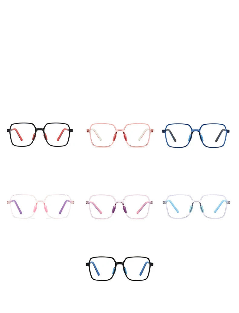 CCspace Unisex Children's Full Rim Square Tr 90 Titanium Eyeglasses 57511 Full Rim CCSpace