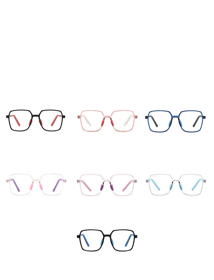 CCspace Unisex Children's Full Rim Square Tr 90 Titanium Eyeglasses 57511 Full Rim CCSpace