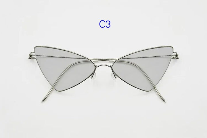 Yuujo Women's Full Rim Cat Eye Stainless Steel Polarized Sunglasses 6340 Sunglasses Yujo C3 China