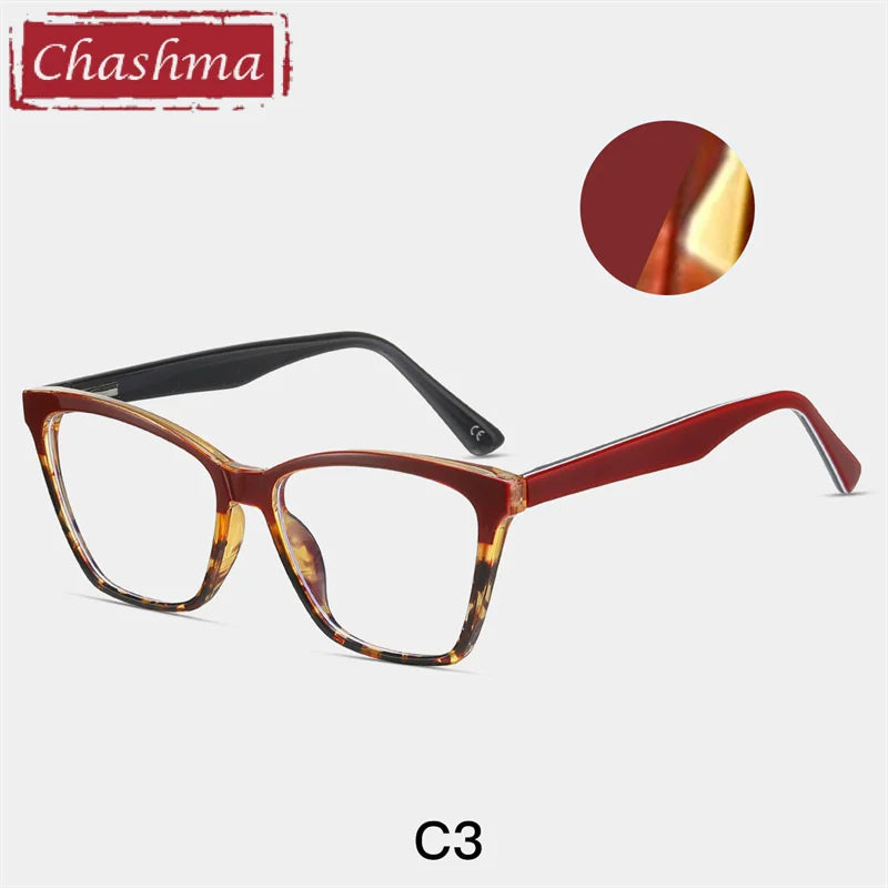 Chashma Women's Full Rim Square Cat Eye Tr 90 Titanium Eyeglasses 887222