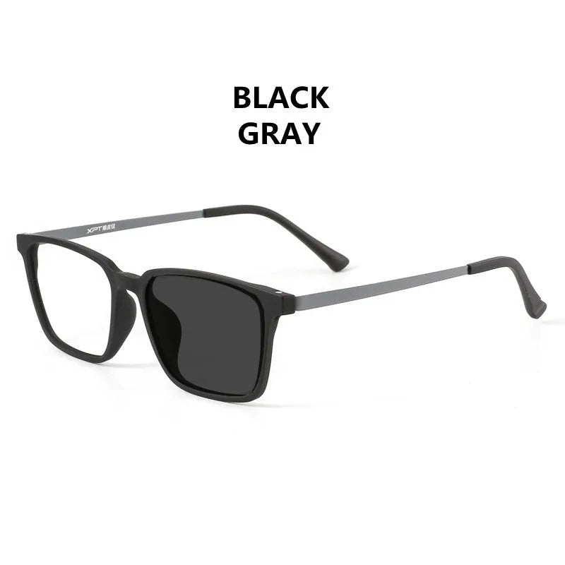 Kocolior Unisex Full Rim Square Tr 90 Titanium Hyperopic Reading Glasses 98221 Reading Glasses Kocolior