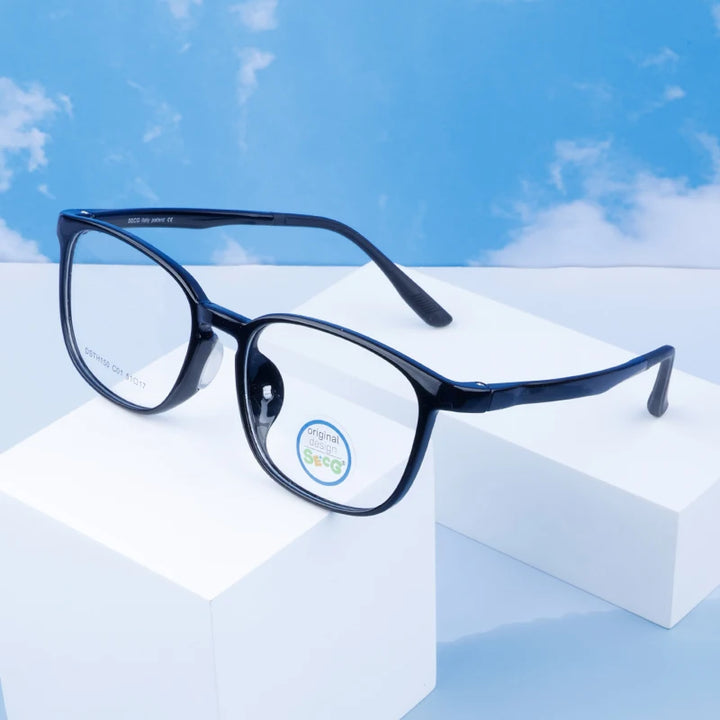 Secg Unisex Children's Full Rim Square Tr 90 Silicone Eyeglasses 241150