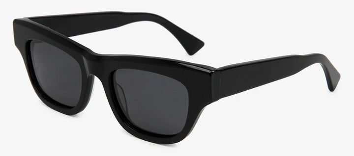 Esnbie Unisex Full Rim Square Brow Line Acetate Sunglasses 230321