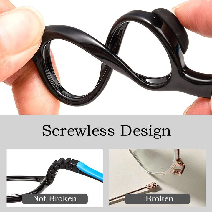 Yimaruili Unisex Children's Full Rim Square Tr 90 Silicone Screwless Eyeglasses 901et Full Rim Yimaruili Eyeglasses