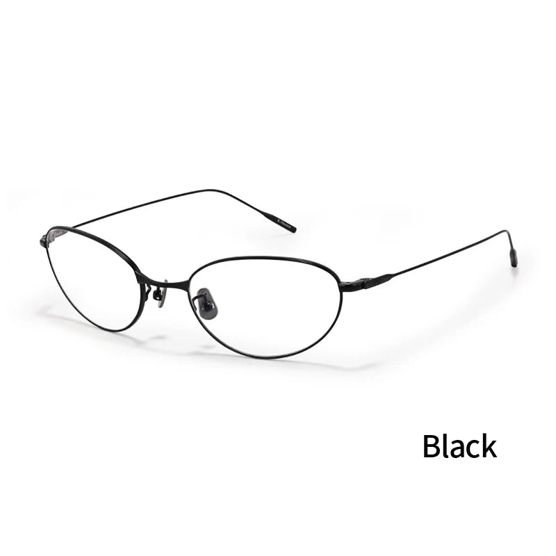 Xbora Unisex Full Rim Oval Cat Eye Titanium Eyeglasses 92025