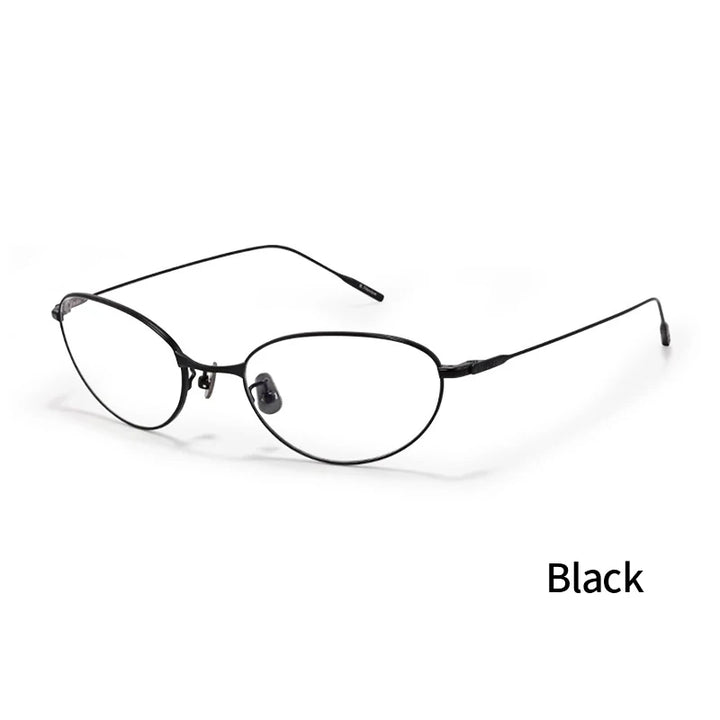 Xbora Unisex Full Rim Oval Cat Eye Titanium Eyeglasses 92025
