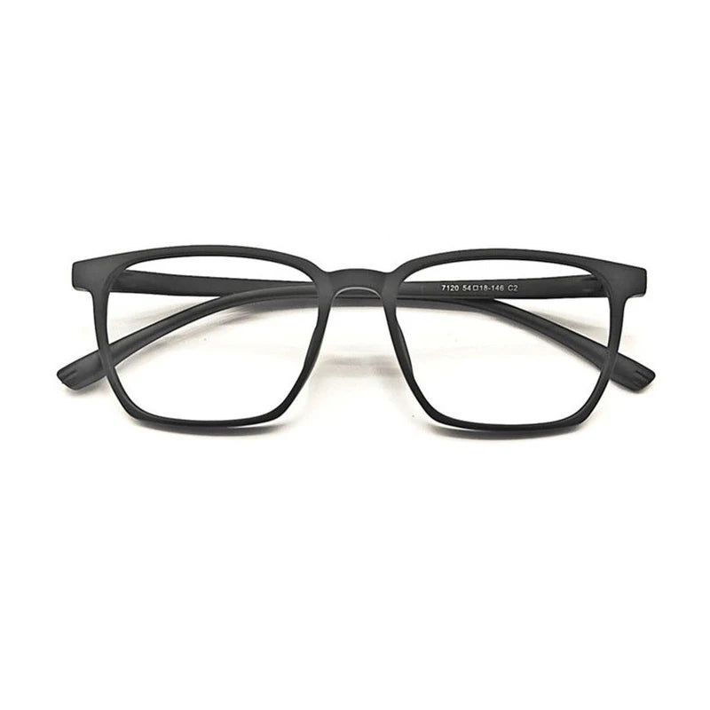 Kocolior Unisex Full Rim Square Tr 90 Acetate Hyperopic Reading Glasses 7120 Reading Glasses Kocolior Black 0