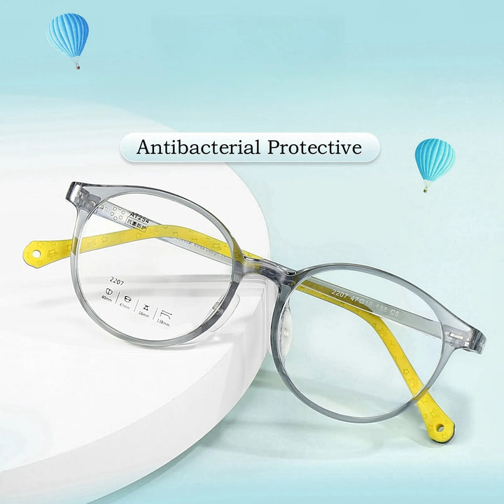Yimaruil Unisex Children's Full Rim Round Tr 90 Sillicone Eyeglasses 2207 Full Rim Yimaruili Eyeglasses
