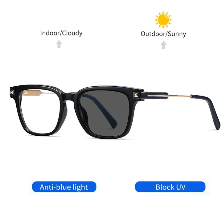 Kocolior Unisex Full Rim Square Tr 90 Alloy Hyperopic Reading Glasses 2068 Reading Glasses Kocolior