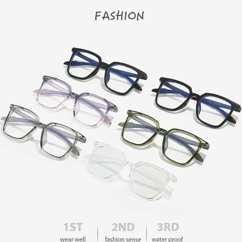 Kocolior Unisex Full Rim Large Square Acetate Hyperopic Reading Glasses 81013 Reading Glasses Kocolior
