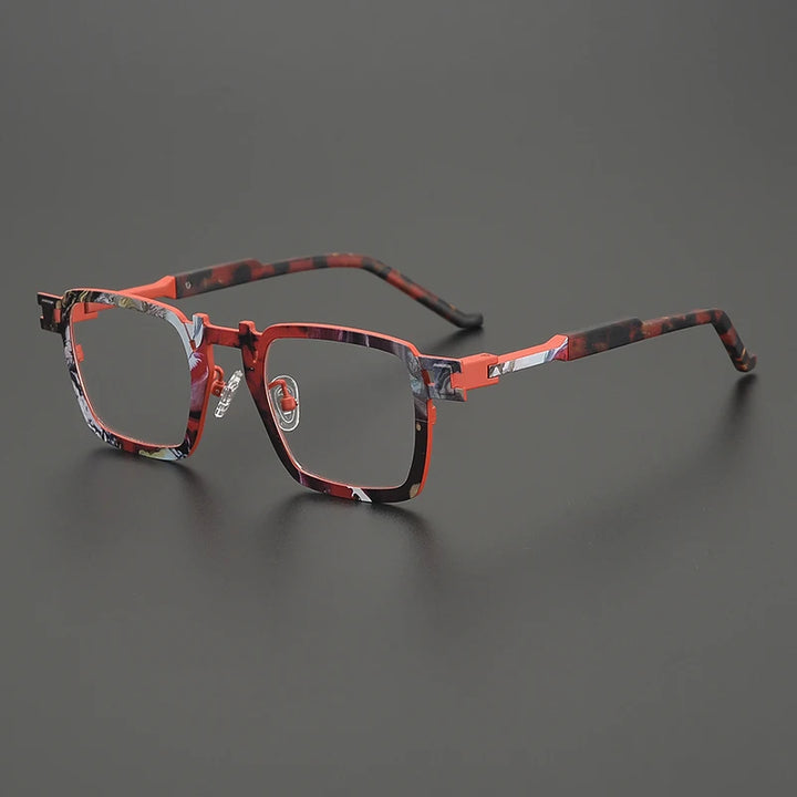 Nobler Unisex Full Rim Big Square Titanium Eyeglasses 85910