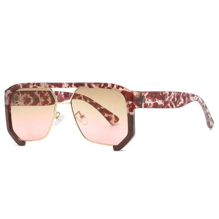 CCspace Unisex Semi Rim Square Tr 90 UV400 Sunglasses 56217 Sunglasses CCspace Sunglasses C9RedHawk