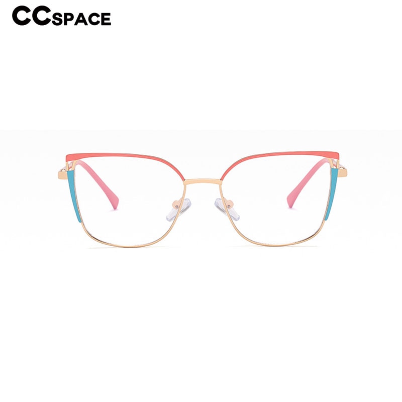 CCspace Unisex Children's Full Rim Square Alloy Eyeglasses 56538 Full Rim CCspace