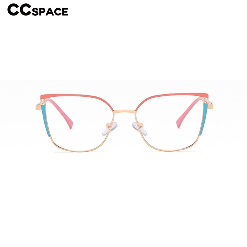 CCSpace Unisex Children's Full Rim Square Alloy Eyeglasses 56538 Full Rim CCspace   